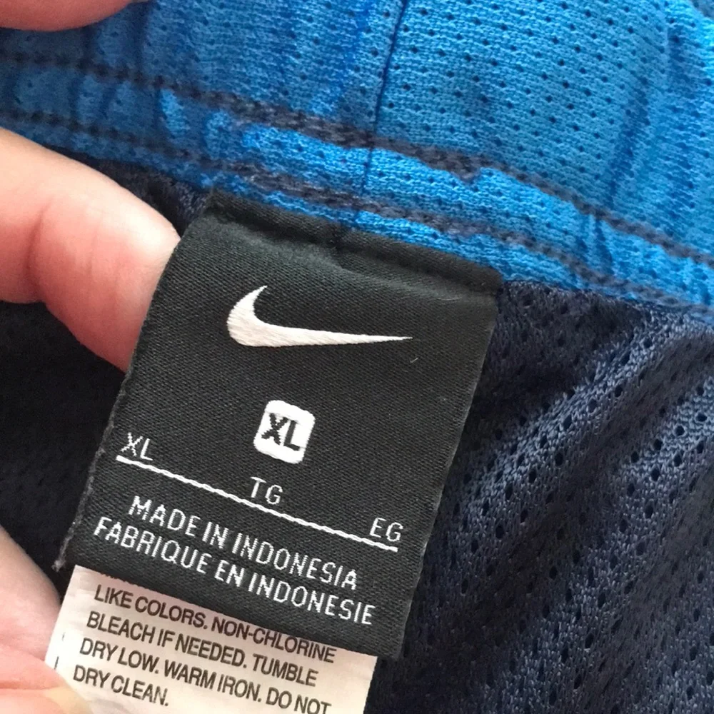 NIKE Navy Swim Trunks *Subtle Striped Camo Pattern*